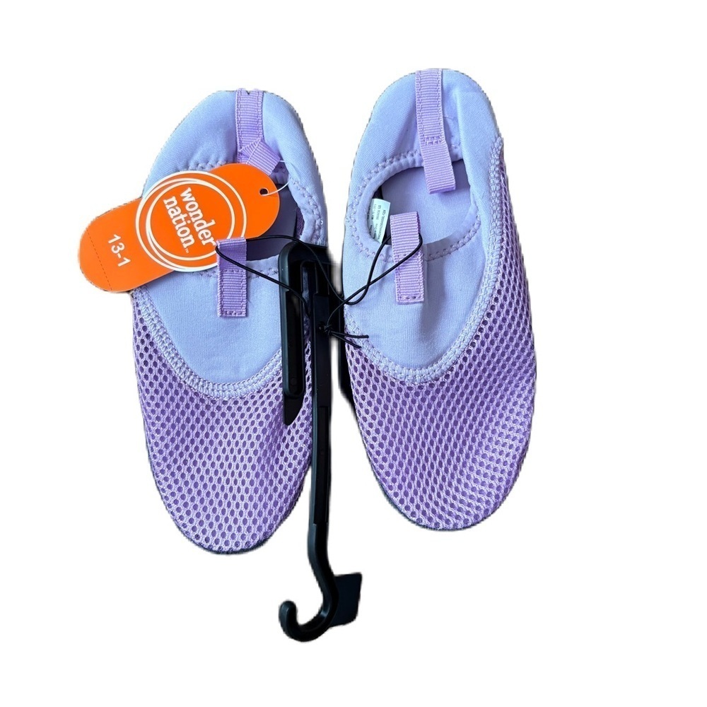 Wonder Nation Lavender Mesh Slip-On Shoes Water 13/1 Purple NEW Kids Girls